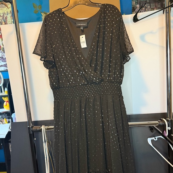 Lane Bryant size 22/24 Black Dress with Silver Accents - Picture 7 of 9